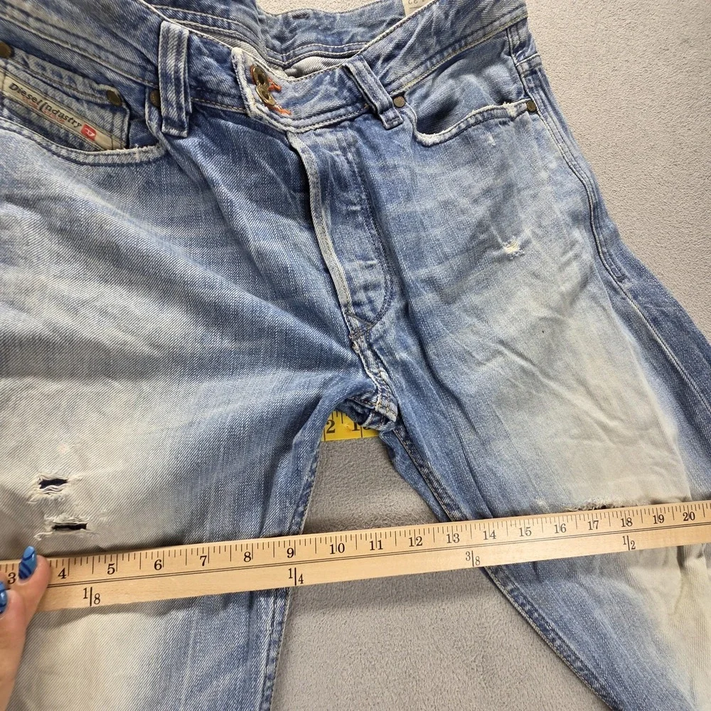 Diesel Jeans Mens 30x32 Blue Viker-R-Box Straight Distressed Made Italy 008MY